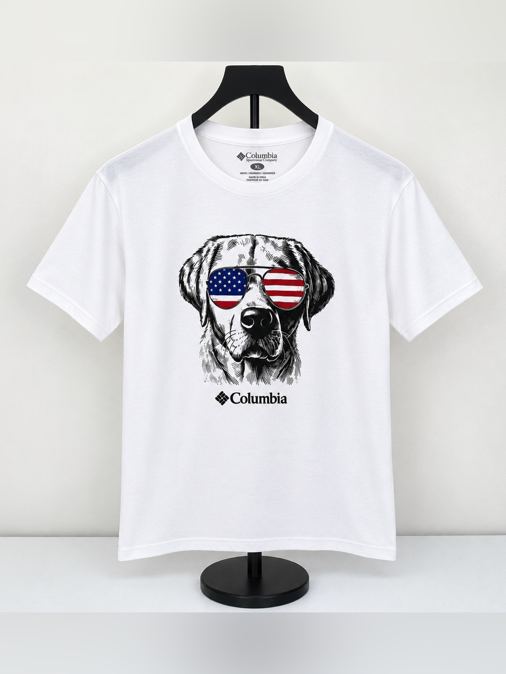 Brand new Columbia Sportswear Company men’s short-sleeve T-shirt in classic whit